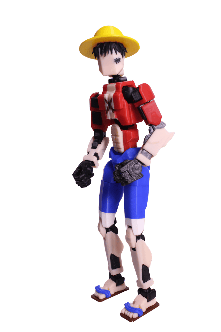 Figura Luffyn D. Monkey articulada impresa en 3D — Tío TresD México