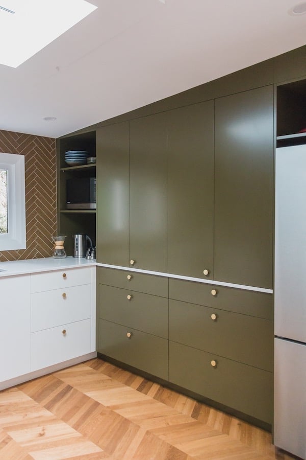 Oak Herringbone kitchen floor