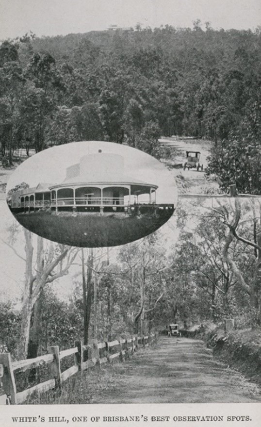 Old picture of Whites Hill reserve tracks and tea house