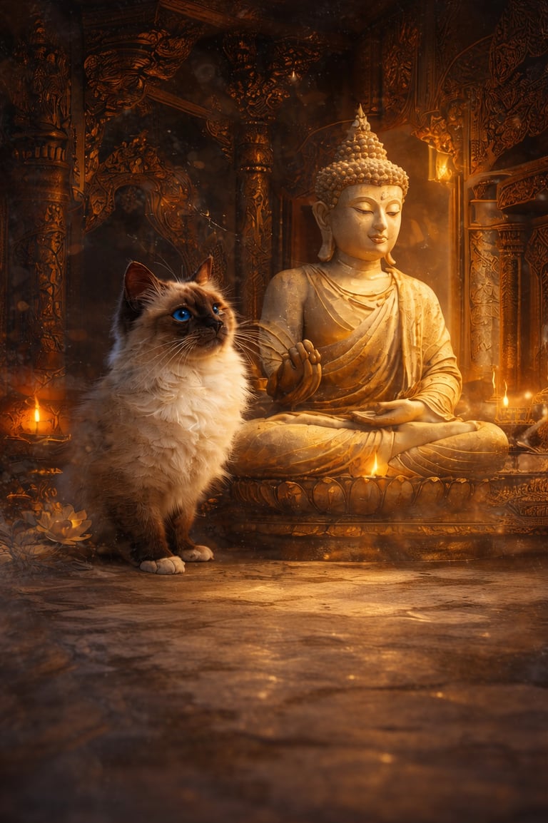 Sacré de Birmanie Seal Point - Légende