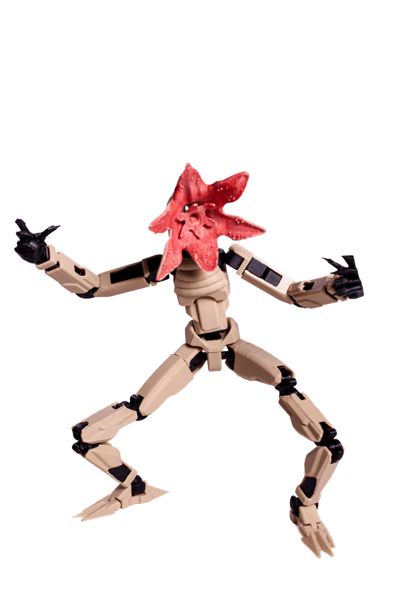 Figura Demogorgon articulada impresa en 3D — Tío TresD México