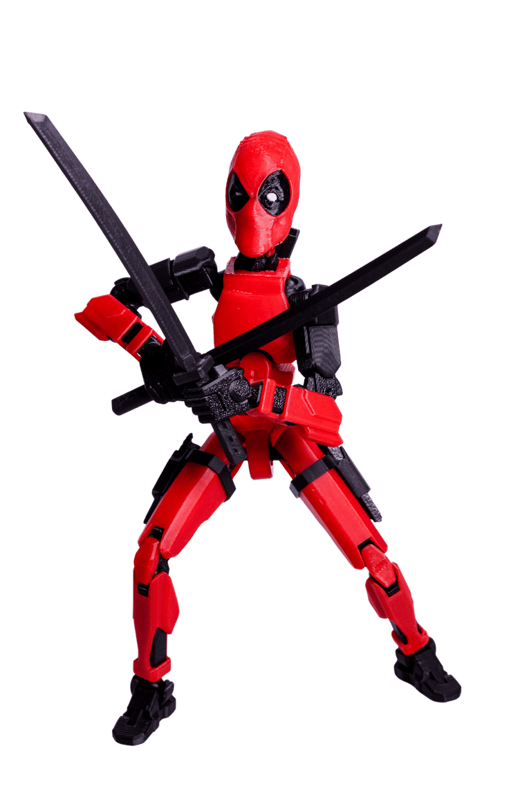 Figura Deadpool articulada impresa en 3D — Tío TresD México