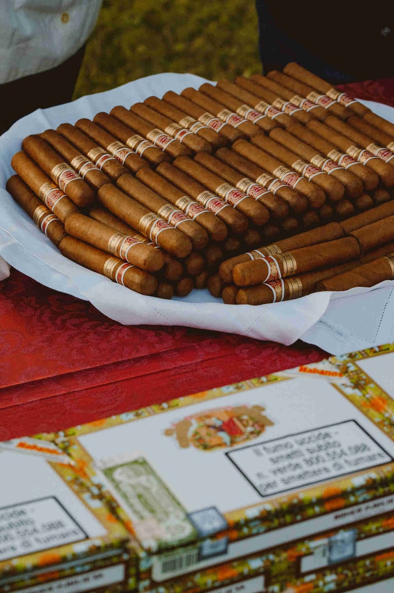 Cigar from Cuba Amigos de Partagas at event curated by Francesco Luxury Travels Villas Weddings
