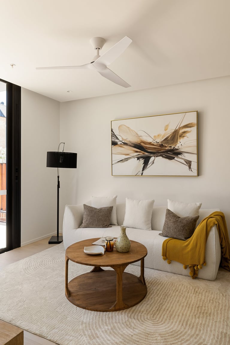 luxe, tableau, intérieur, salon, lumière