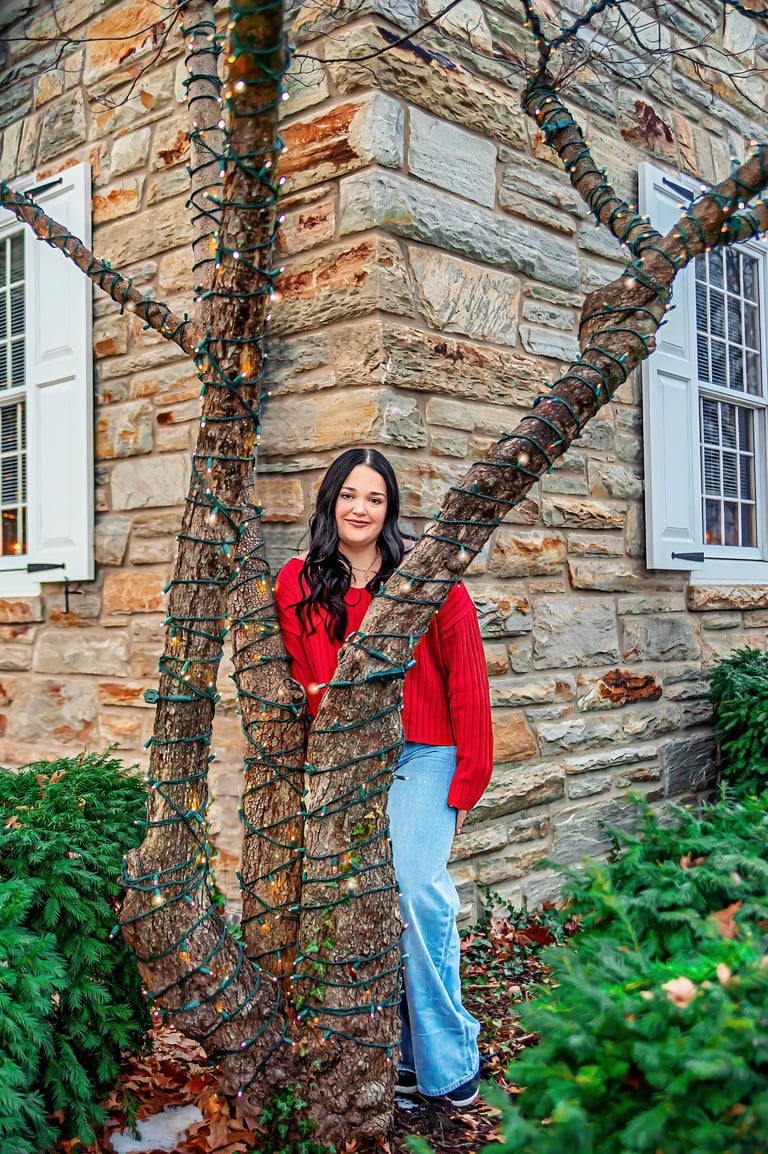 Lititz PA senior pictures in downtown Lititz by Lititz PA senior picture photographer
