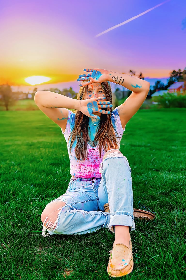 Senior rep team in Lancaster PA. Paint powder senior pictures Lititz PA