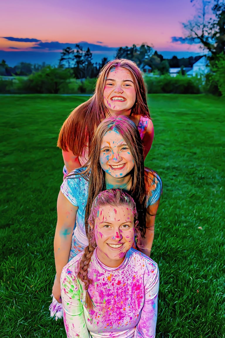 Senior rep team in Manheim PA. Paint powder senior pictures Lititz PA by Manheim PA Senior Picture Photographer