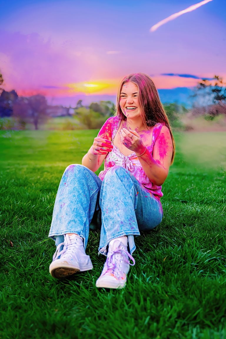 Paint Powder senior pictures by Lancaster PA senior picture photographer