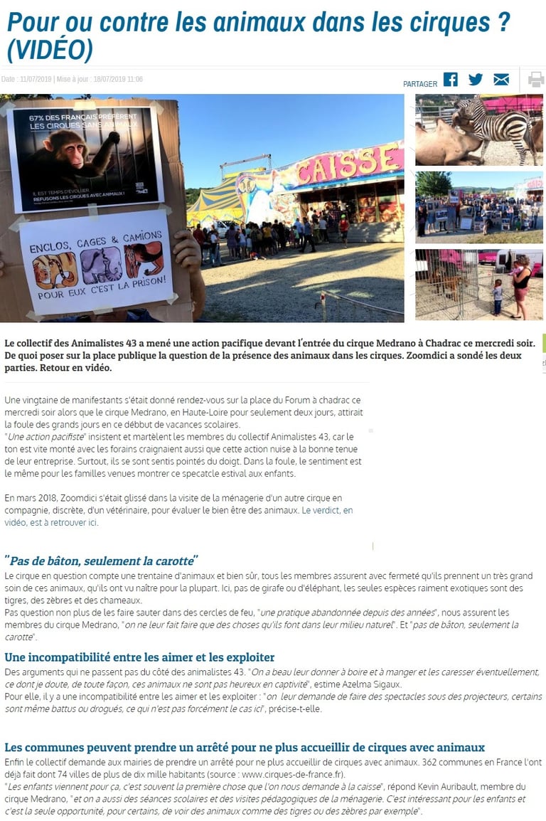 article zoomdici cirque chadrac animalistes 43 azelma sigaux