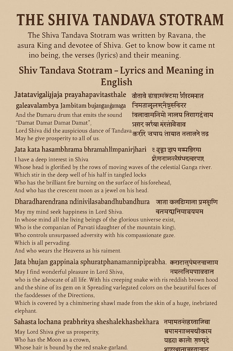 The Shiva Tandava Stotram was written by Ravana, the asura King and devotee of Shiva. Get to know Cyber Privilege