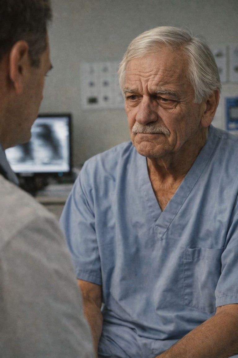 a man in scrubs and a nurse in scrubs