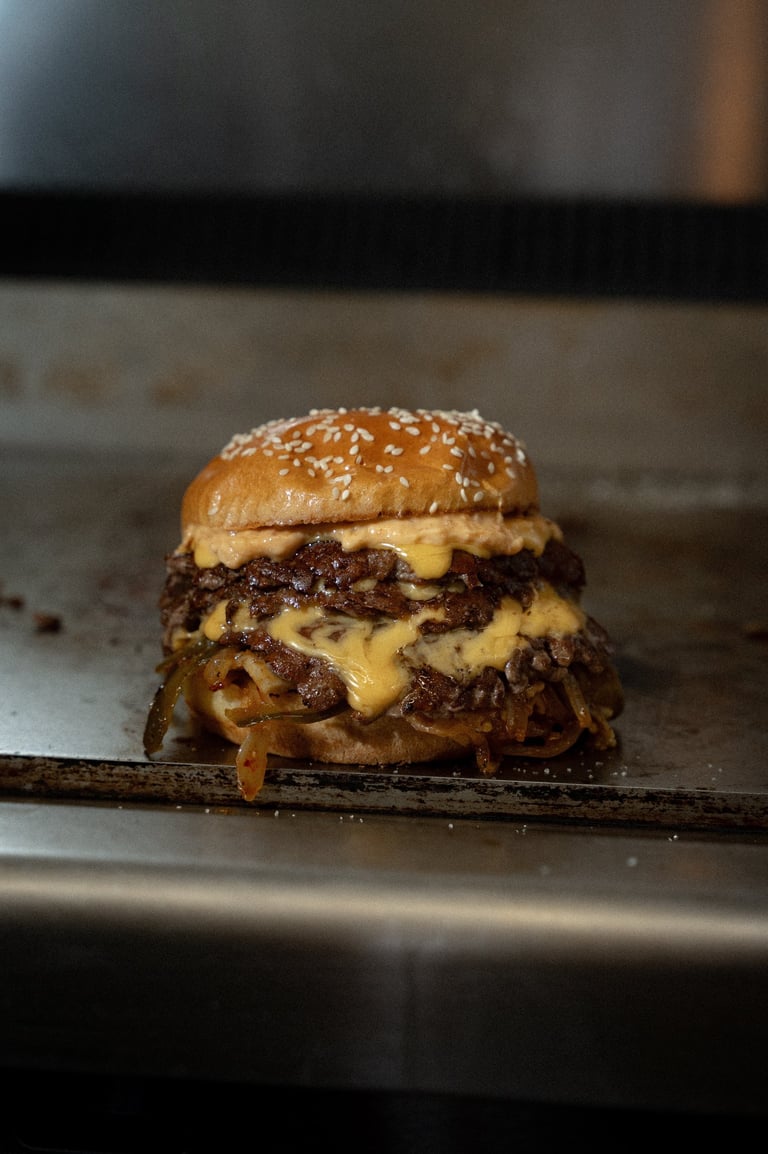 STAKD. smash burger restaurant located near Wells Glastonbury, Somerset in a village called Coxley