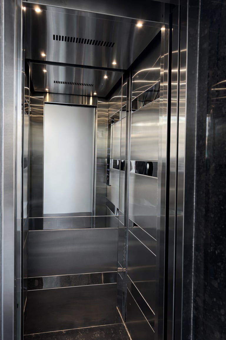 Modern home elevator cabin installed in residential project Jaipur Rajasthan