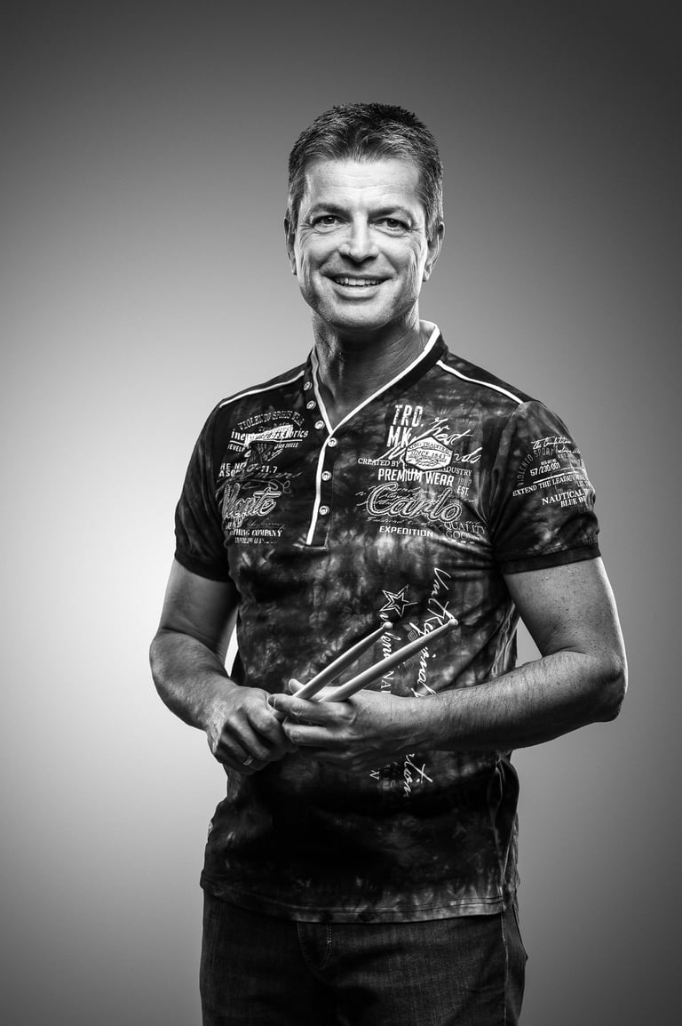 Drummer Sideman Substitute Noel Geide Portrait