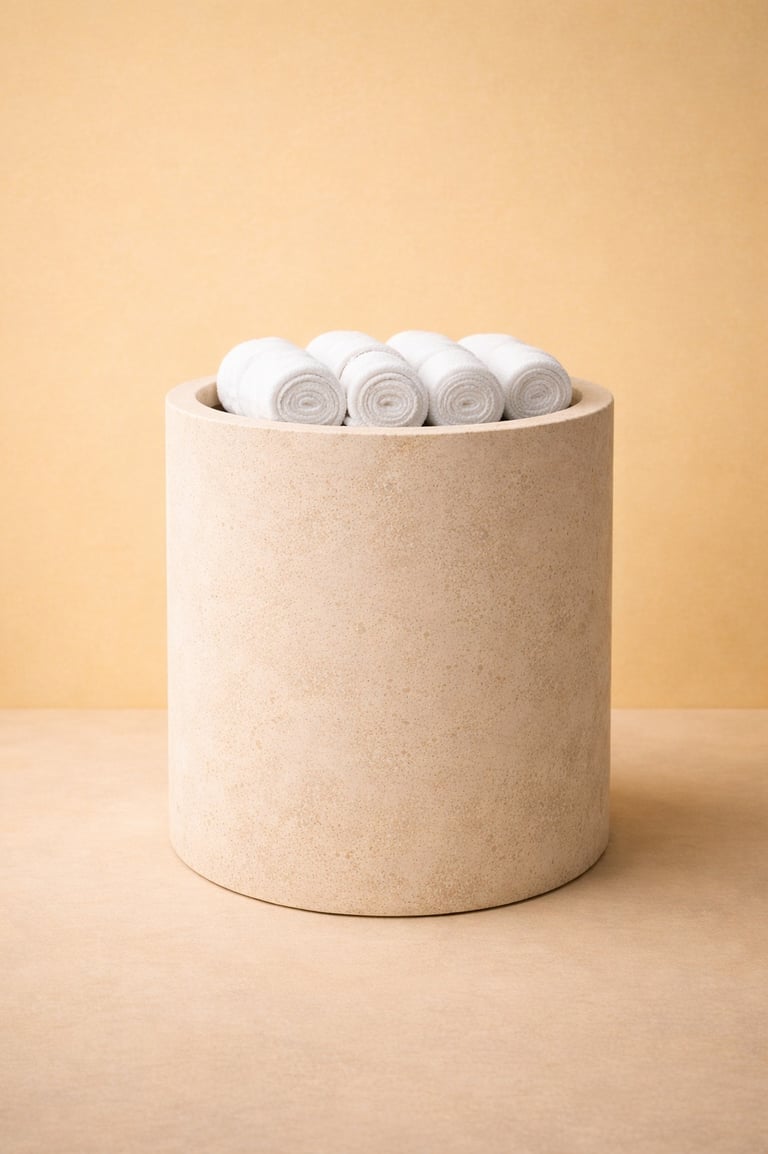 bote de toallas en fibra de vidrio