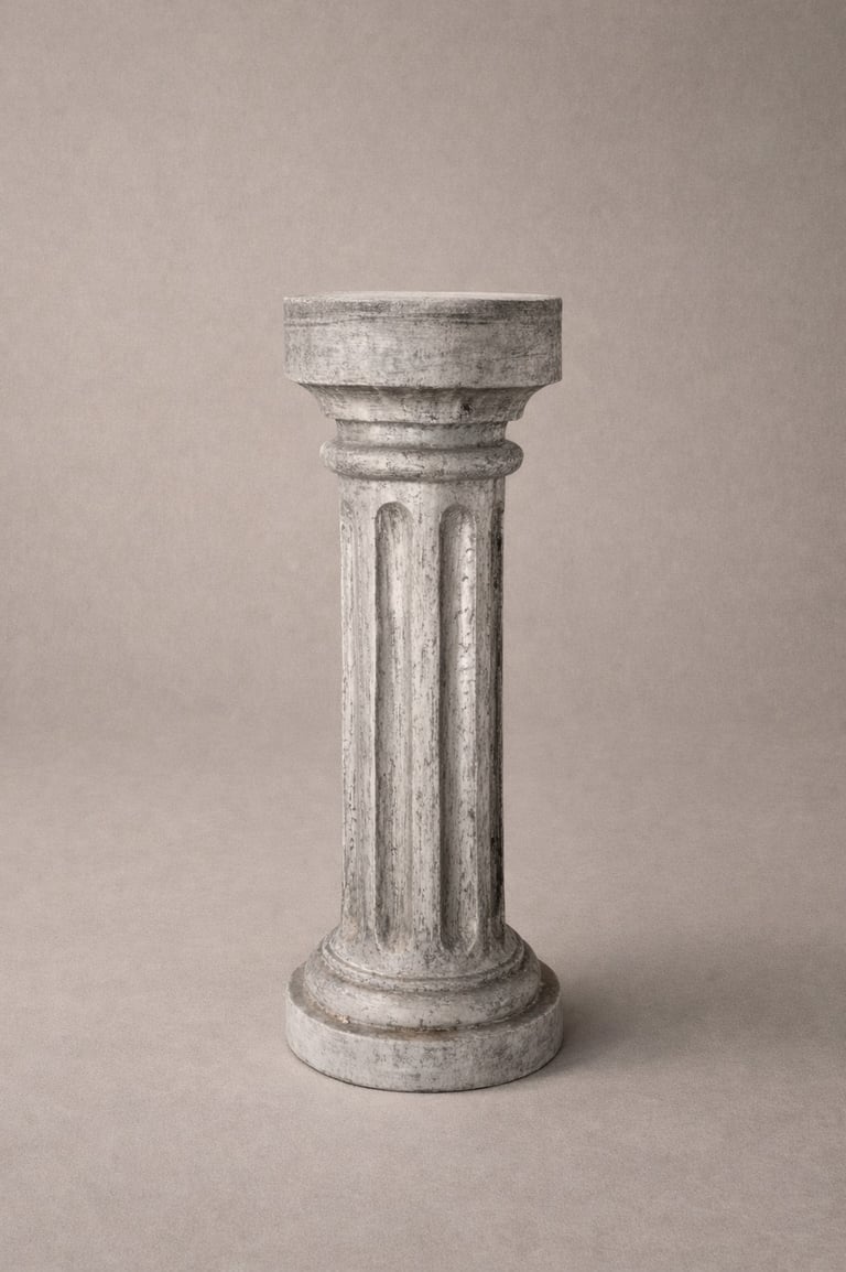 columna gris decorativa en fibra de vidrio