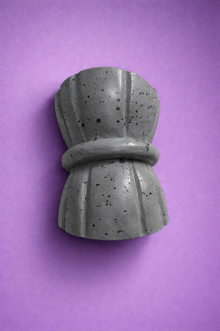 arbotante gris tipo concha en fibra de vidrio