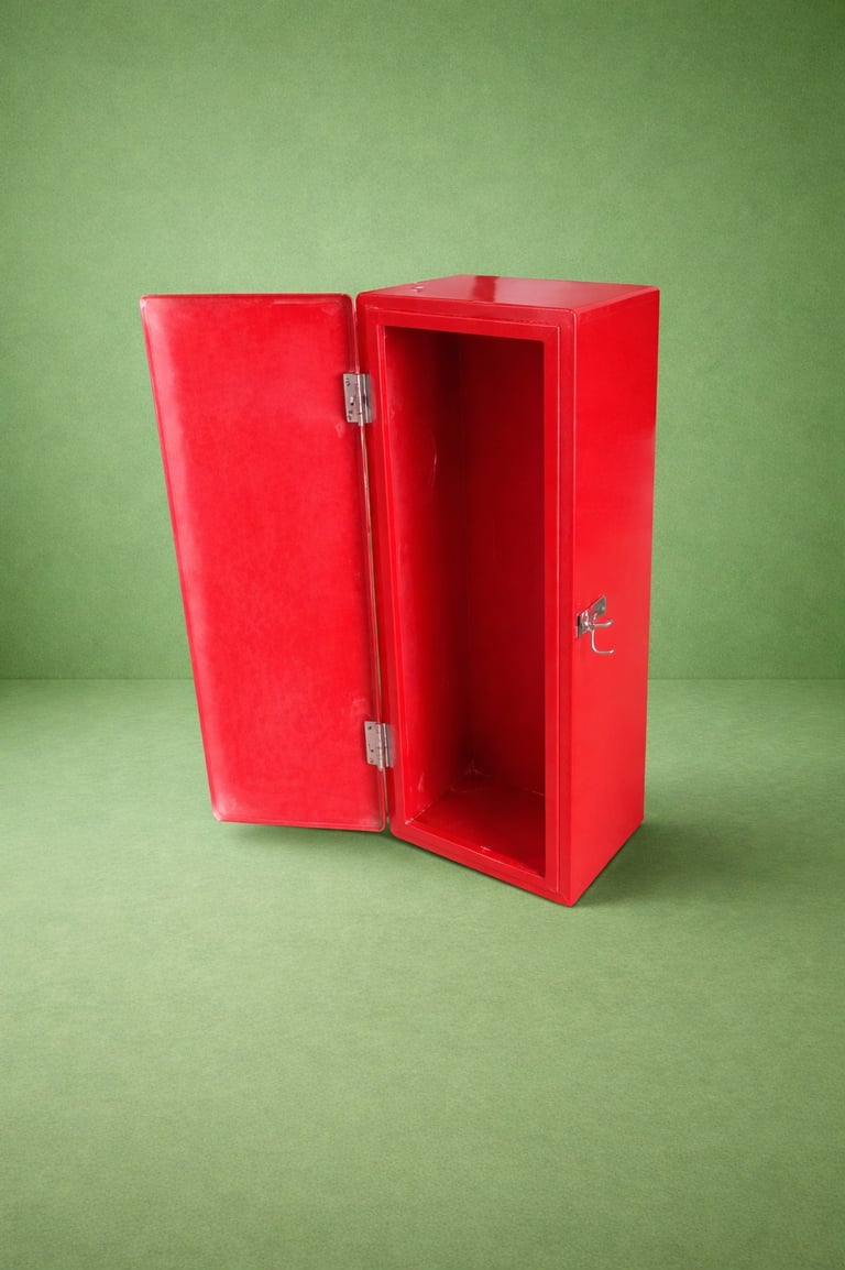 gabinete para un solo extintor en fibra de vidrio