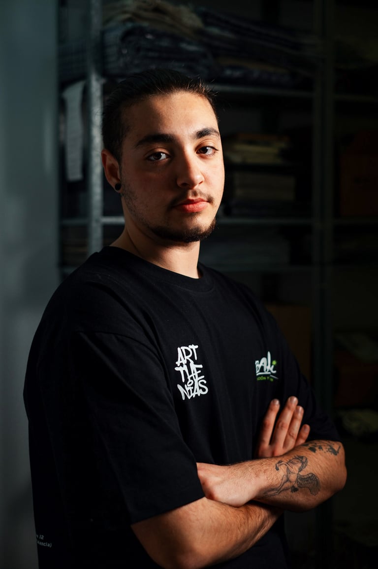 a man with a tattoo on his arm
