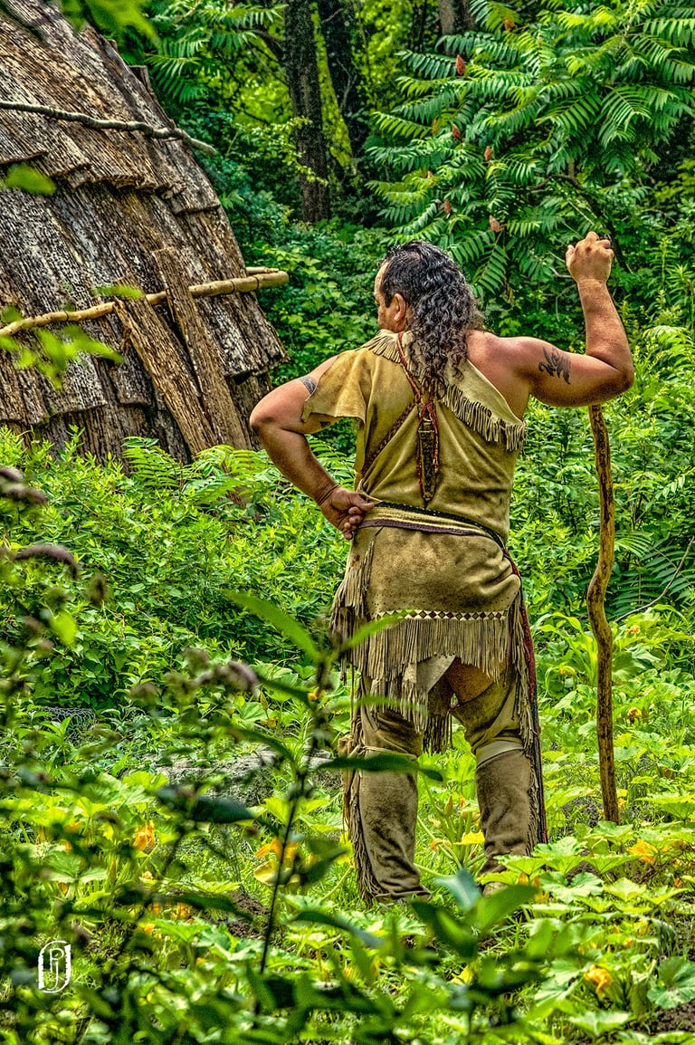 Photo of standing early Native American 