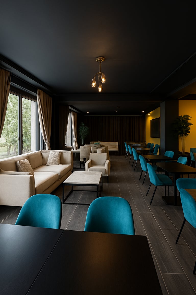 vue intérieure du restaurant the lounge à dakar