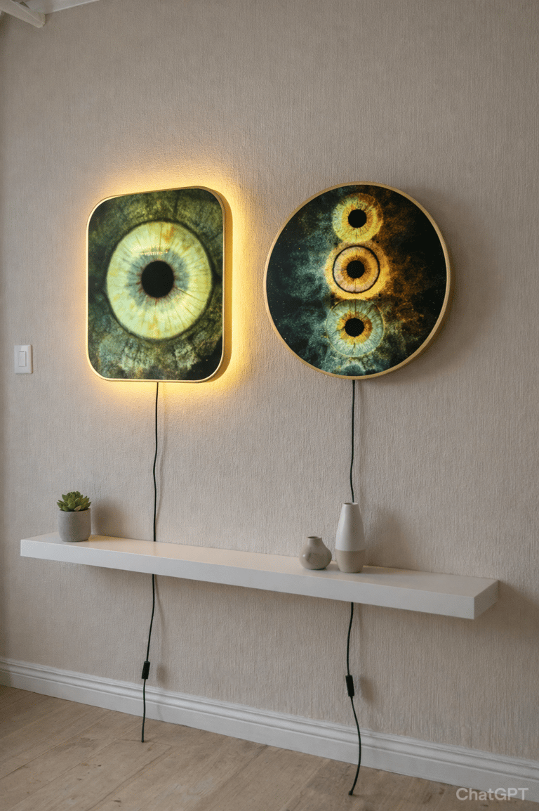 The Oculis Işıklı Cam Tablo