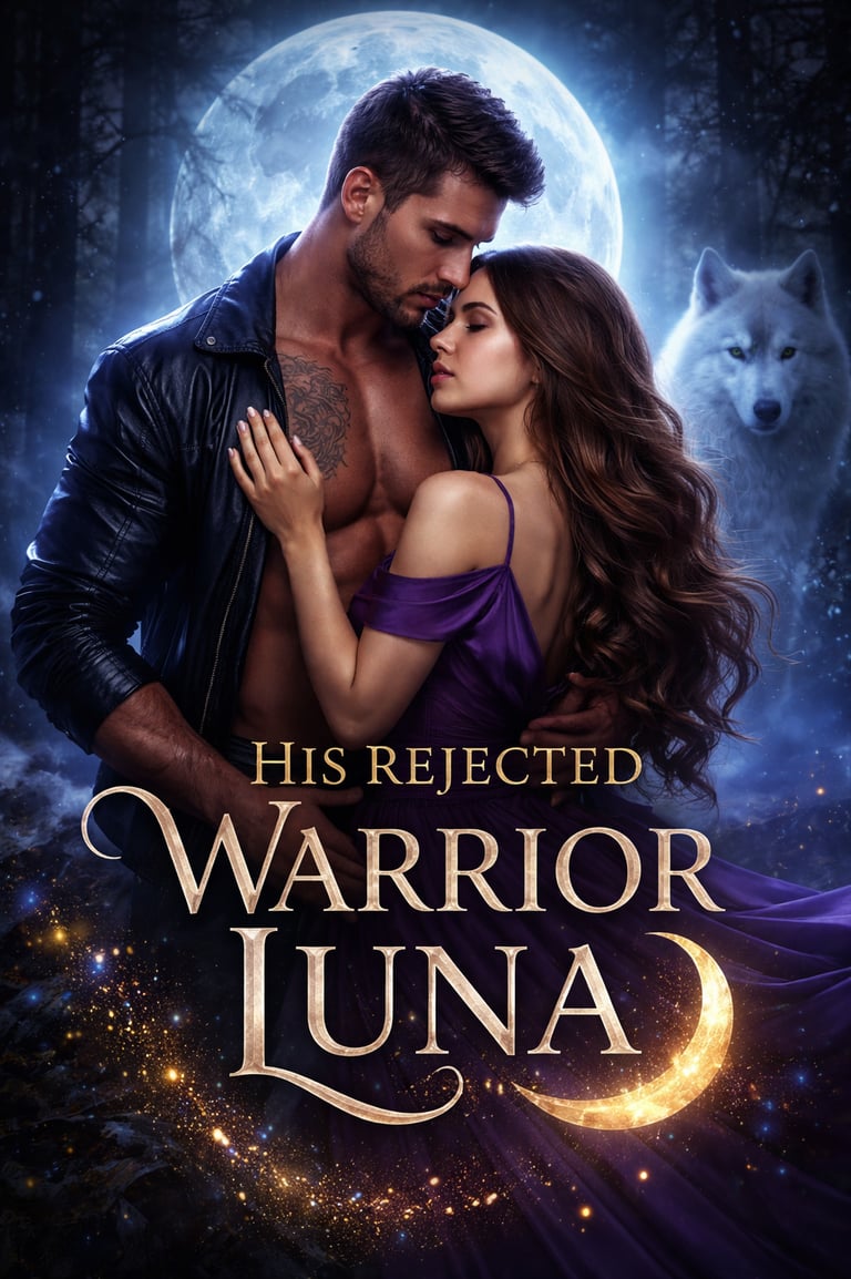 His Rejected Warrior Luna- Werewolf romance novel cover by Black Barbie - VJ & BB Premium Fiction