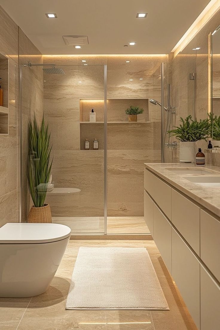 banyo yenileme sonrası ferah banyo alanı