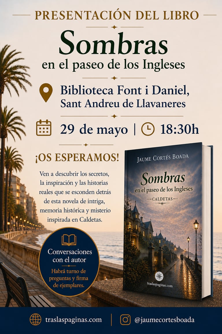 Biblioteca Llavaneres Sombras en el paseo de los Ingleses