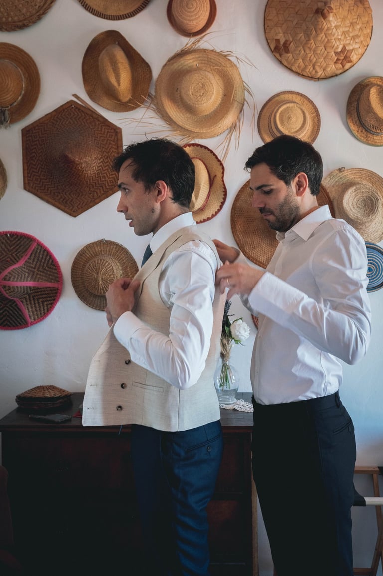 groom preparation wedding