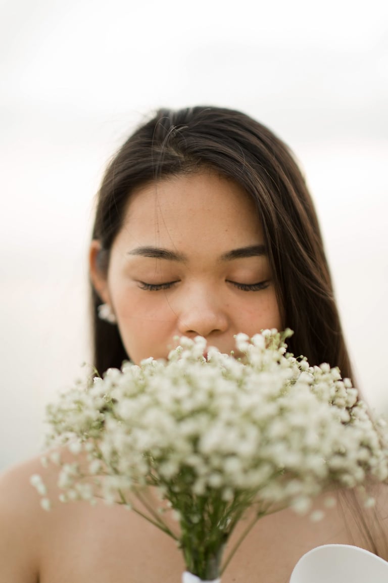 Natural light bridal portrait during sunset at Melasti Beach Bali