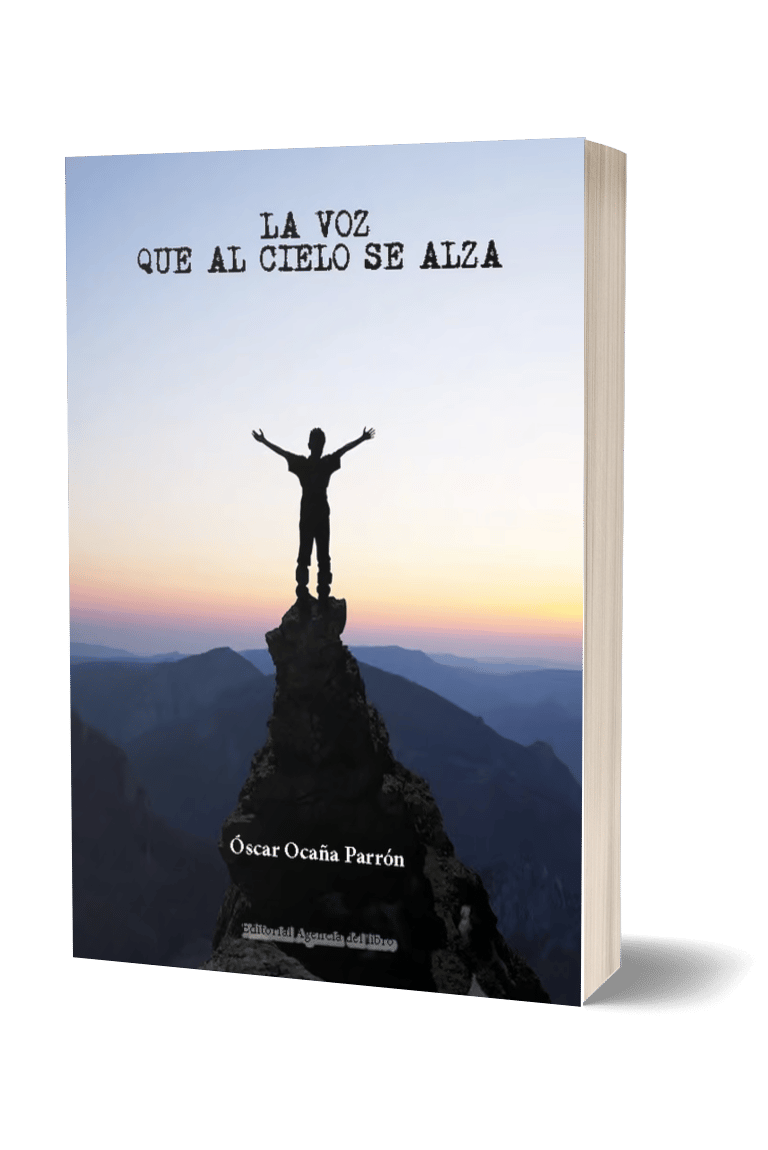Portada del poemario La voz que al cielo se alza de Óscar Ocaña Parrón