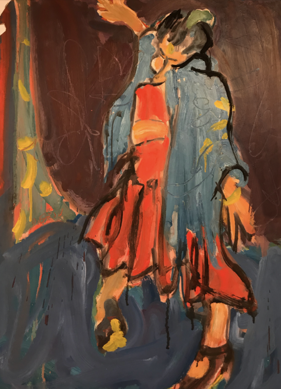 painting of a flamenco dancer