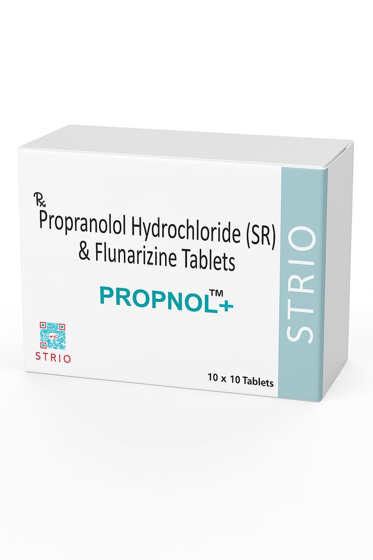 PROPNOL+, PROPRANOLOL & FLUNARIZINE TABLETS BY STRIO HEALTHCARE