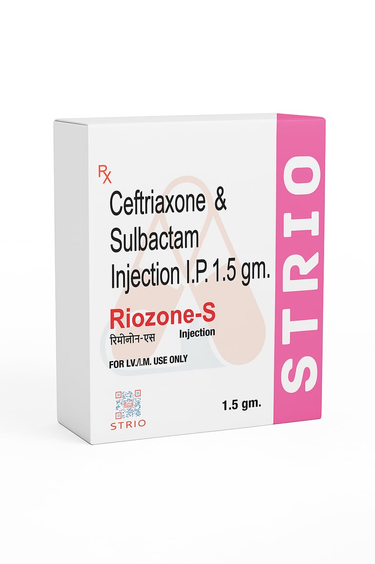 RIOZONE-S, CEFTRIAXONE SULBACTUM INJECTION BY STRIO HEALTHCARE