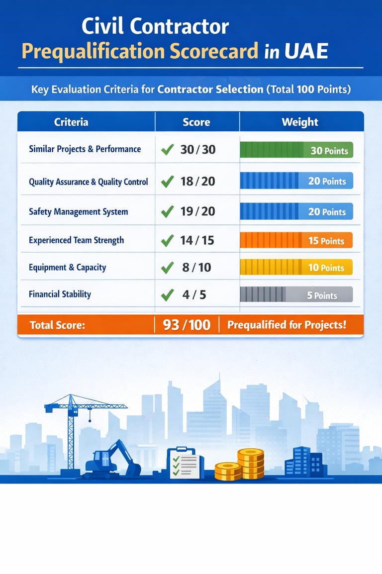 contractor prequalification scorecard in uae