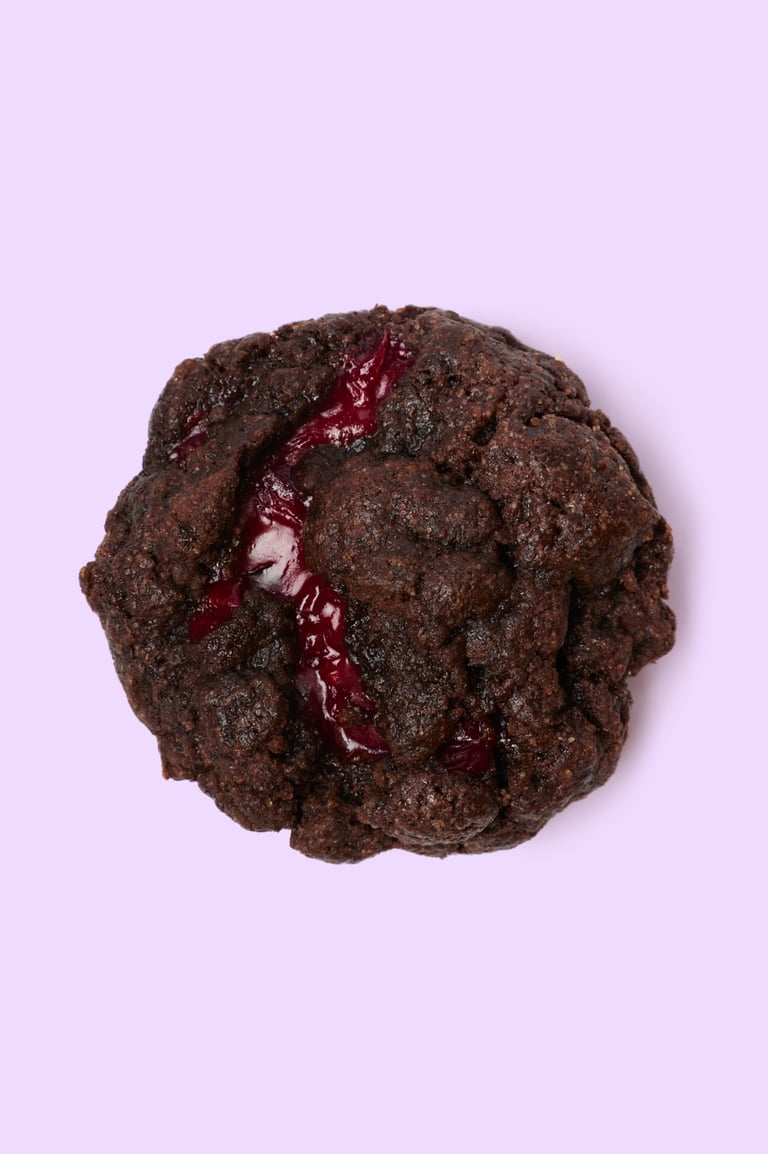 Cherry and chocolate cookie.