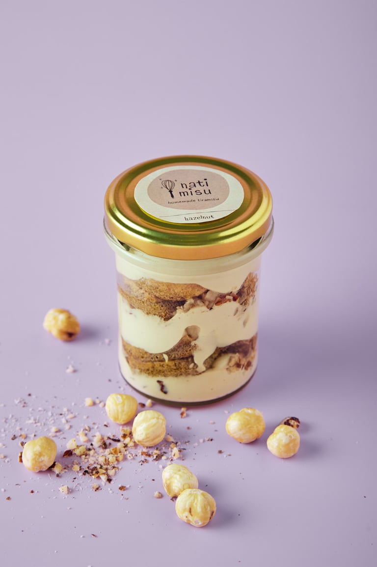 Nati Misu jar with hazlenut flavoured tiramisu.