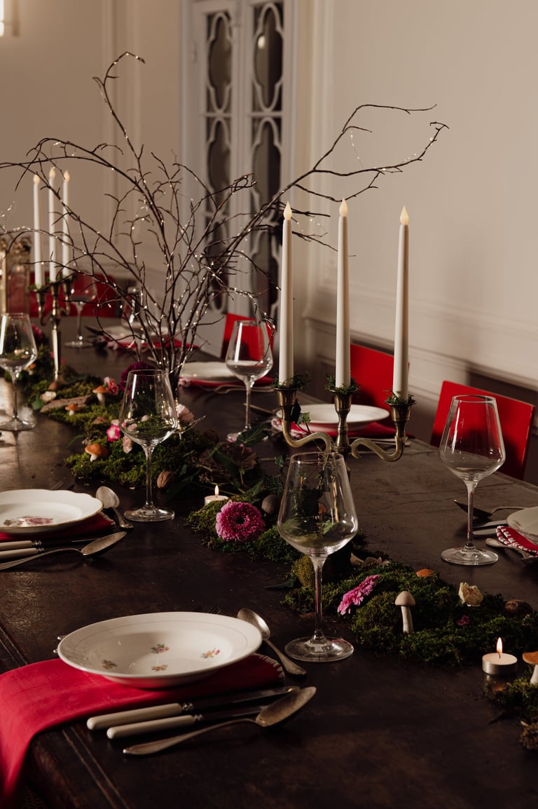 Décoration table enchantée éco-responsable