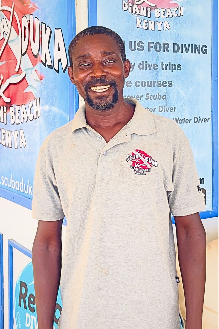 Scuba duka staff Michael rescue diver and guide