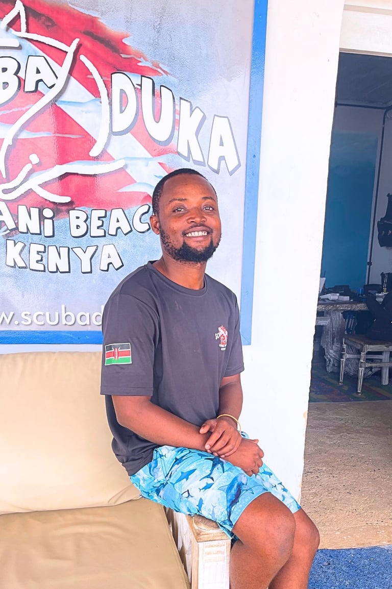 Scuba duka staff Salim Swaleh dive master and guide