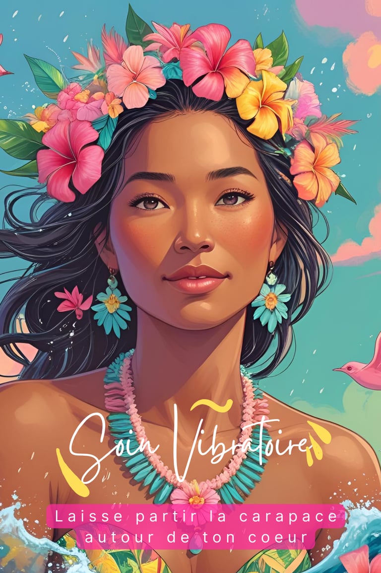 Femme qui laisse partir la carapace autour de son coeur