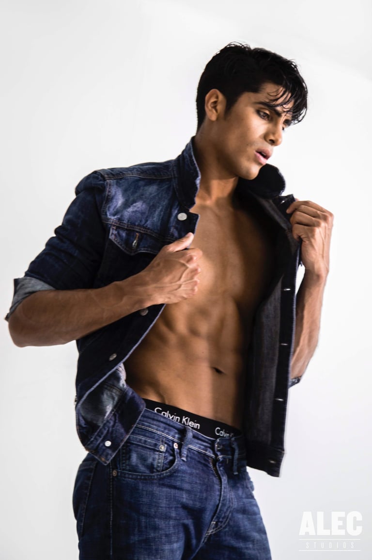 Dany Peña in a  commercial jeans campaign in Peru