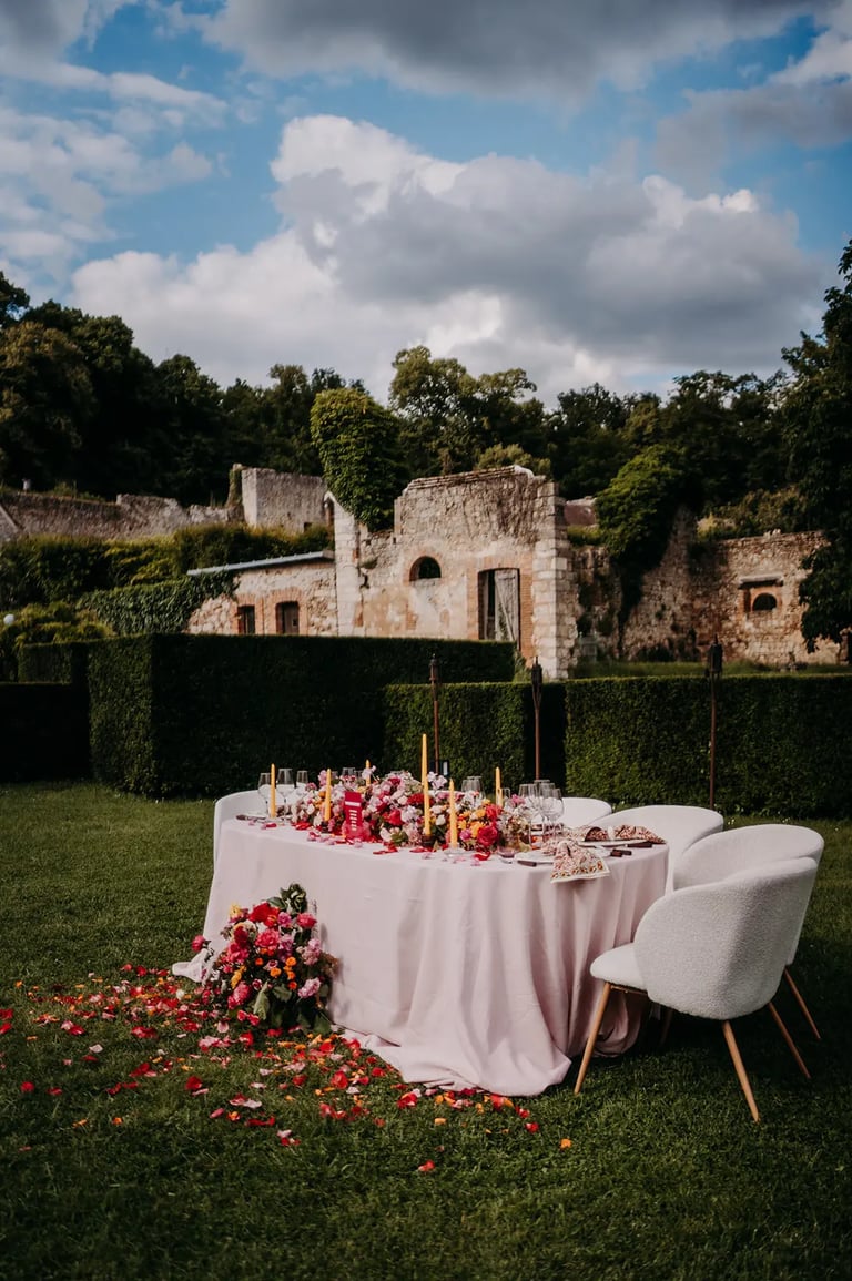 table d'honneur décorée