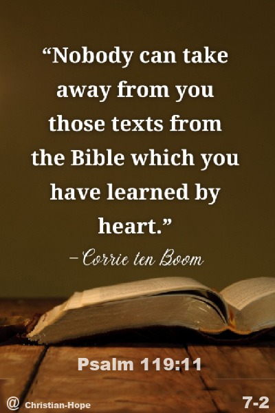 His Word Have I Hide In My Heart