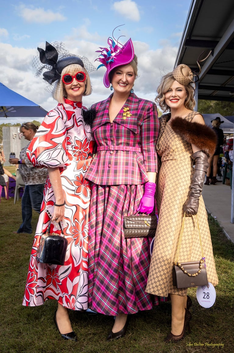 Fashionistas Enjoying the Races