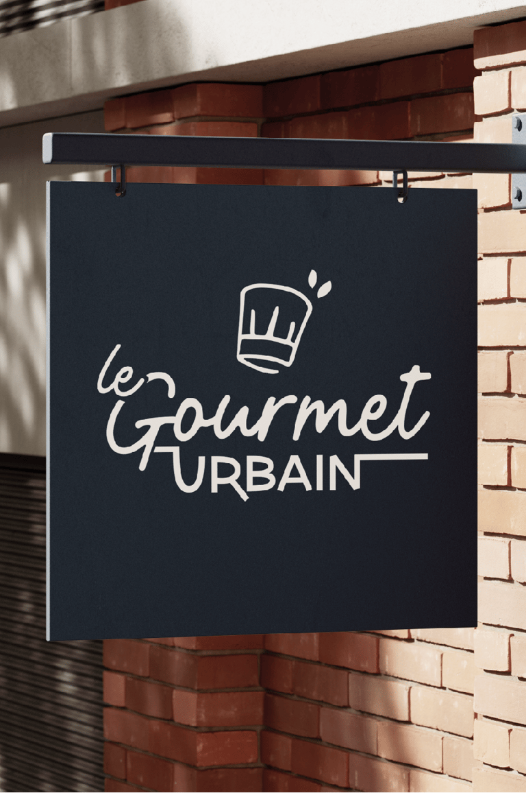 Logo - identité visuelle - restaurant - Le Gourmet Urbain - Amy atelier graphique