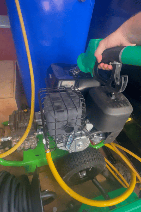petrol powered pressure washer