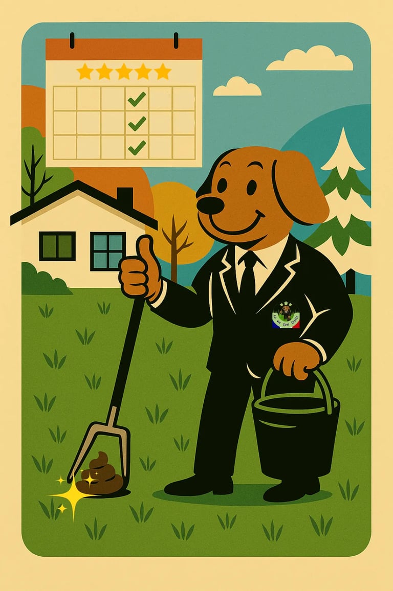 LVSC ramasse et nettoie dans votre jardin, avec passages réguliers en abonnement.