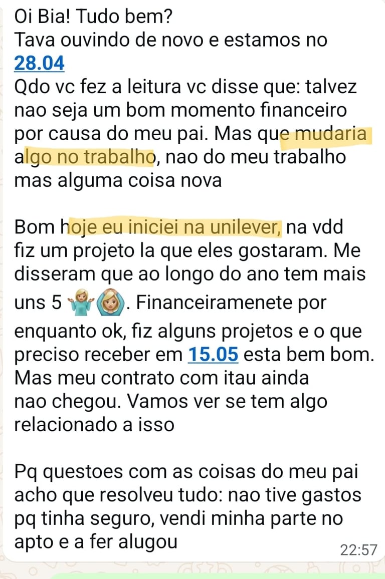 depoimento de cliente após consulta de mapa astral